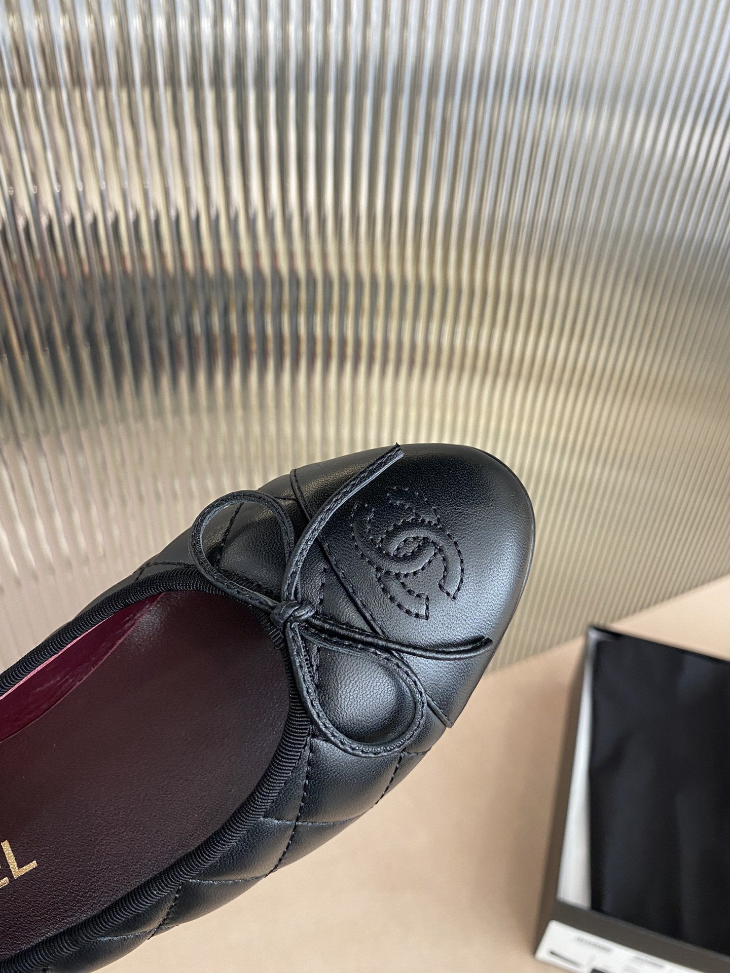 ballet flats quilted lambskin