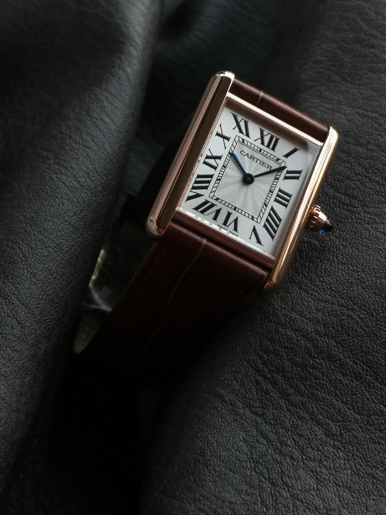 TANK MUST PINK GOLD BURGUNDY LEATHER