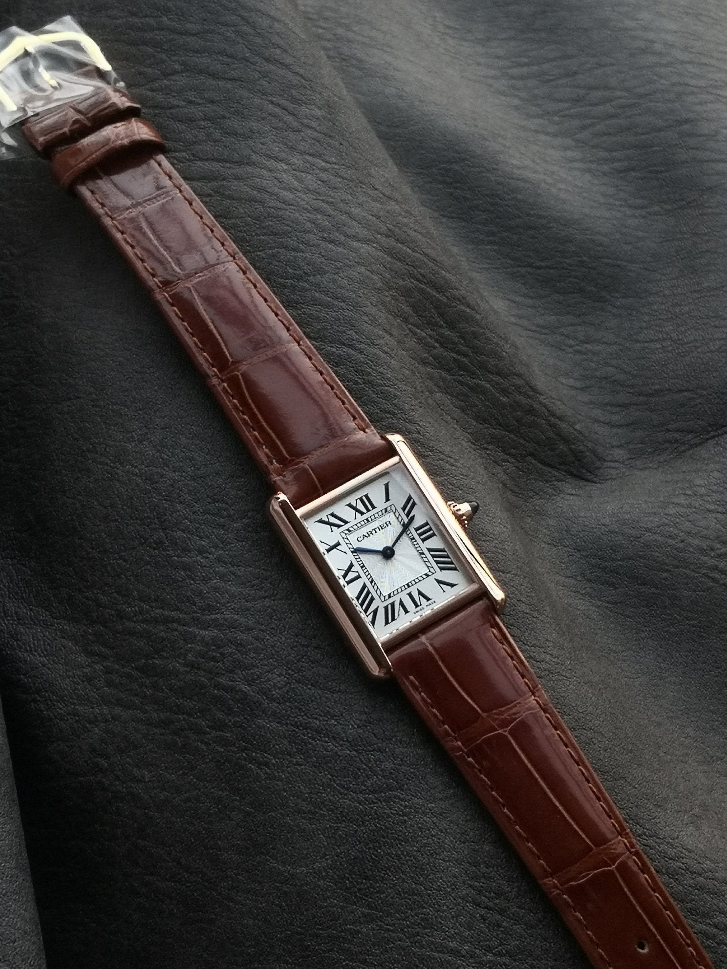 TANK MUST PINK GOLD BURGUNDY LEATHER
