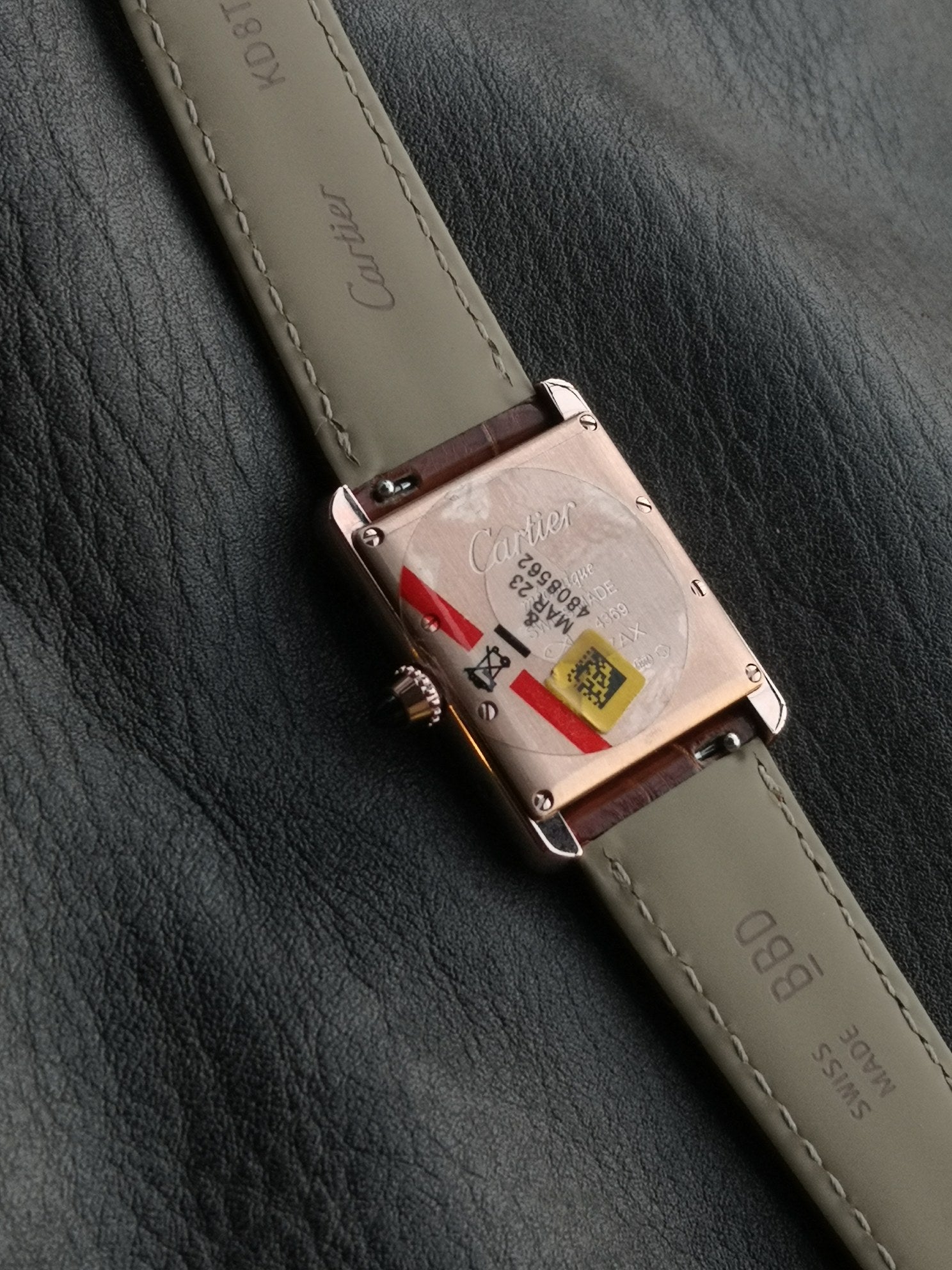 TANK MUST PINK GOLD BURGUNDY LEATHER