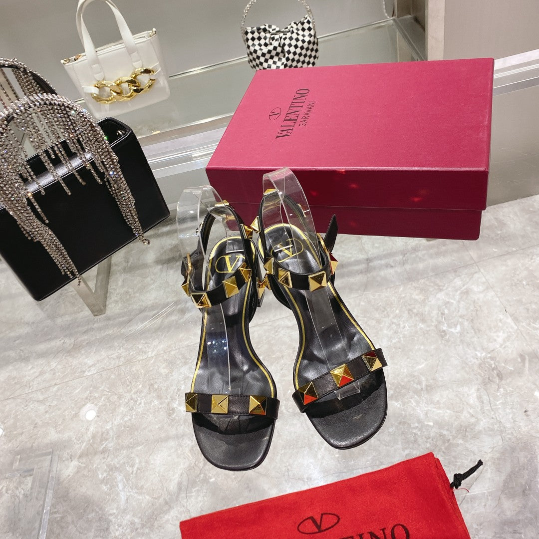 Valentino Roman Stud Sandal 65mm Calfskin 239546