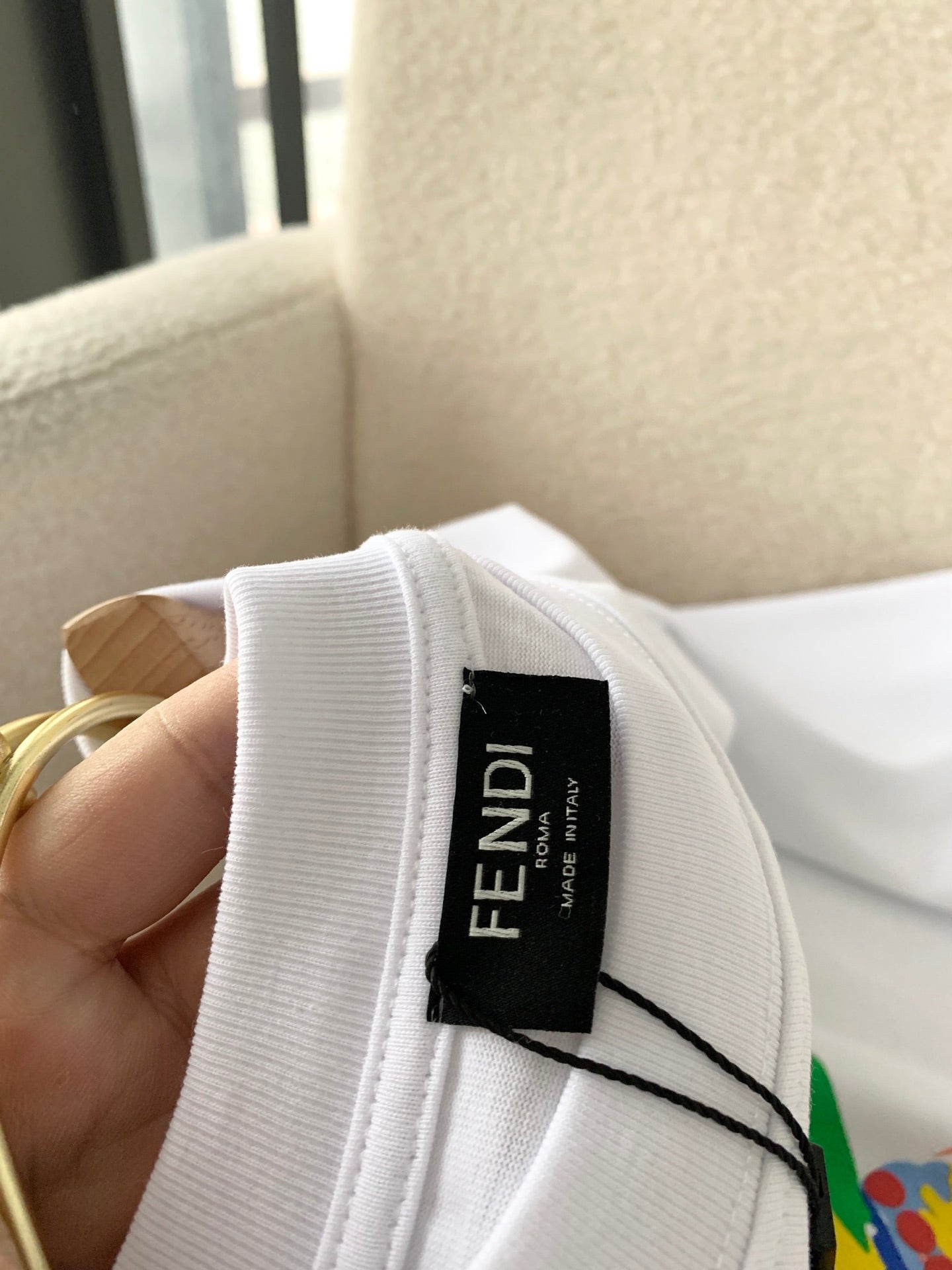 Fendi 2026 Men's Short-Sleeve T-Shirt Cotton 734798