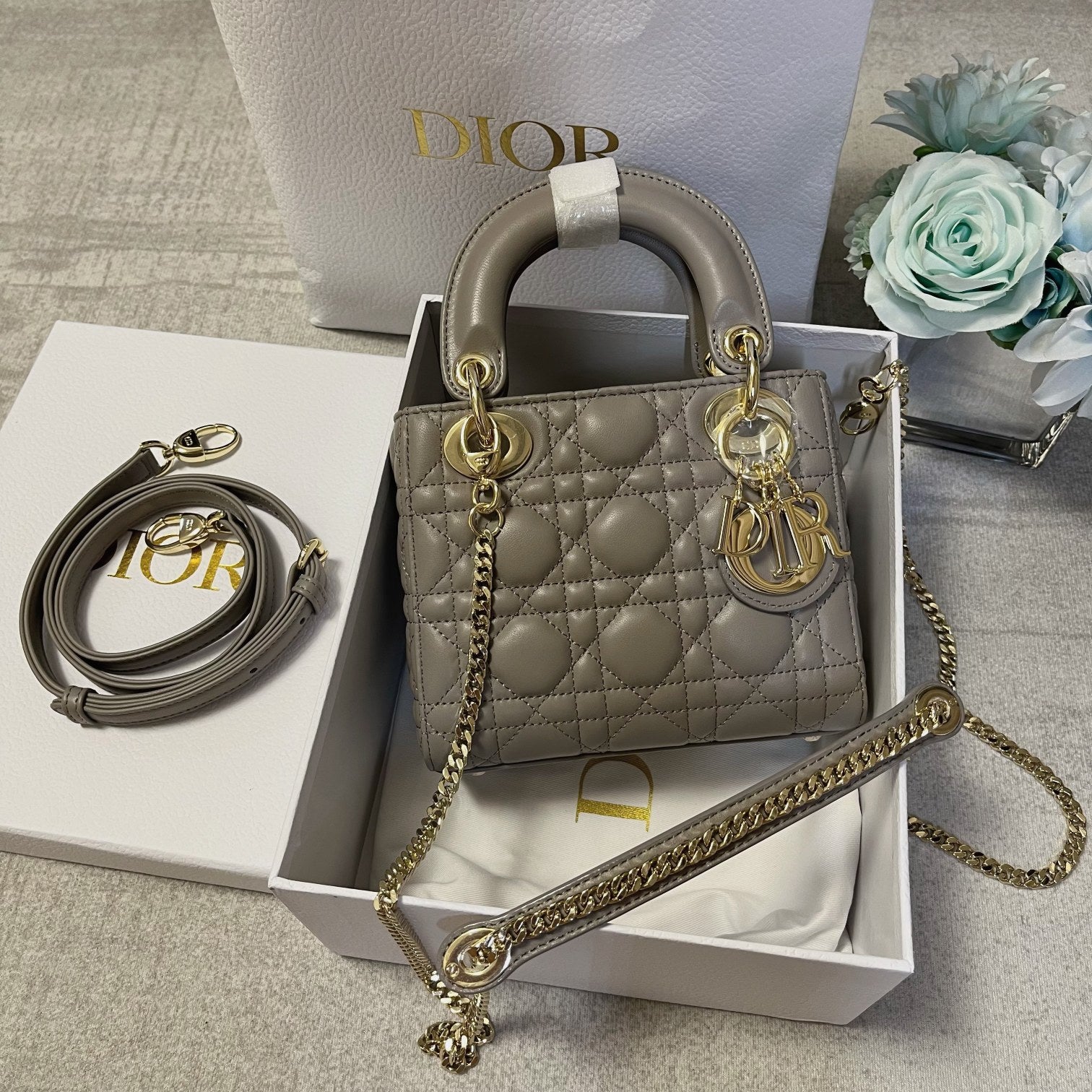 mini lady 17 lambskin