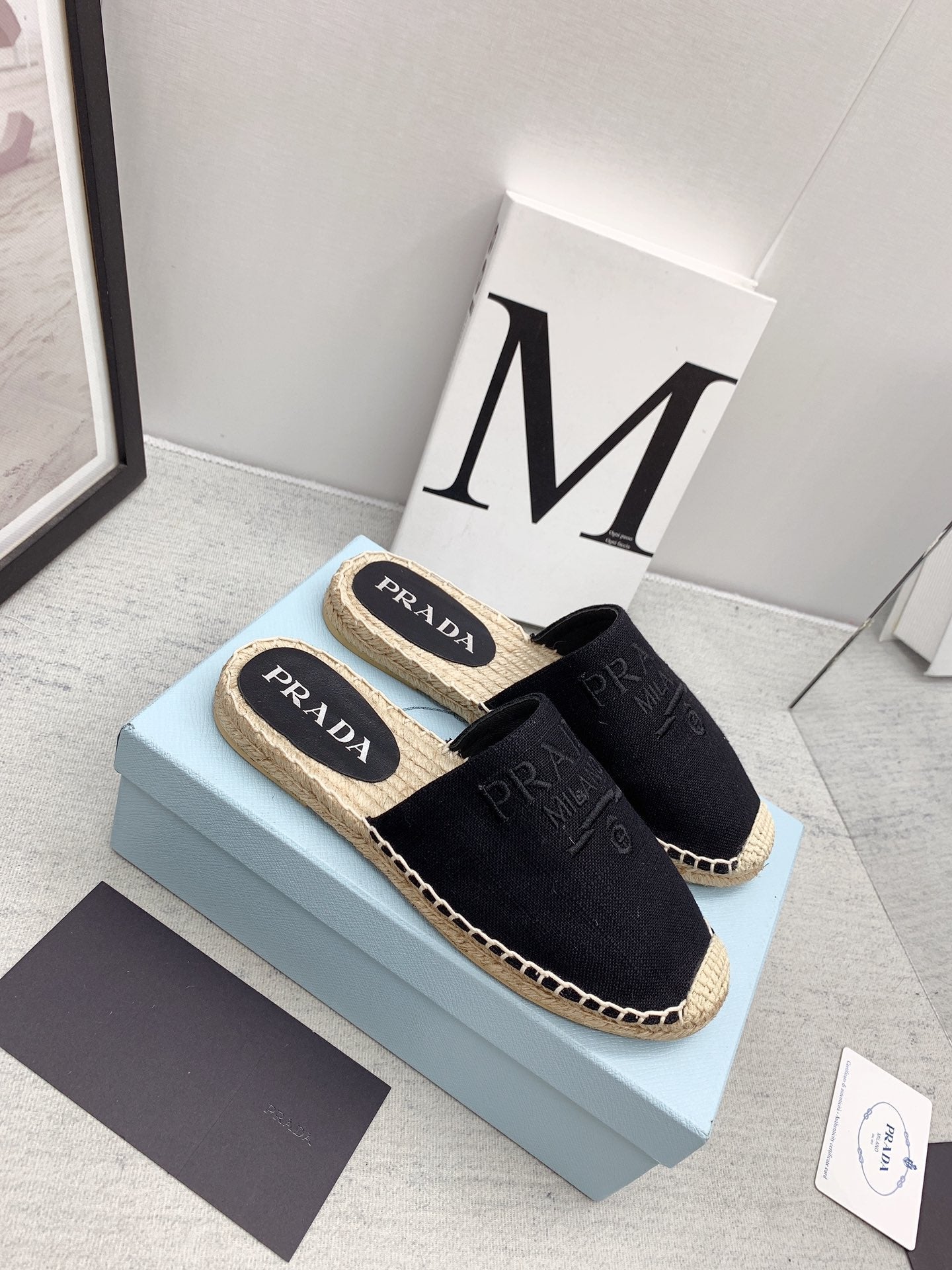 Prada 2026 Mules Canvas Rope Sole 731188