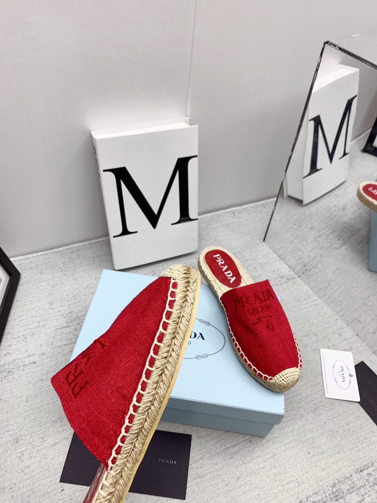 Prada 2026 Mules Canvas Rope Sole 731188