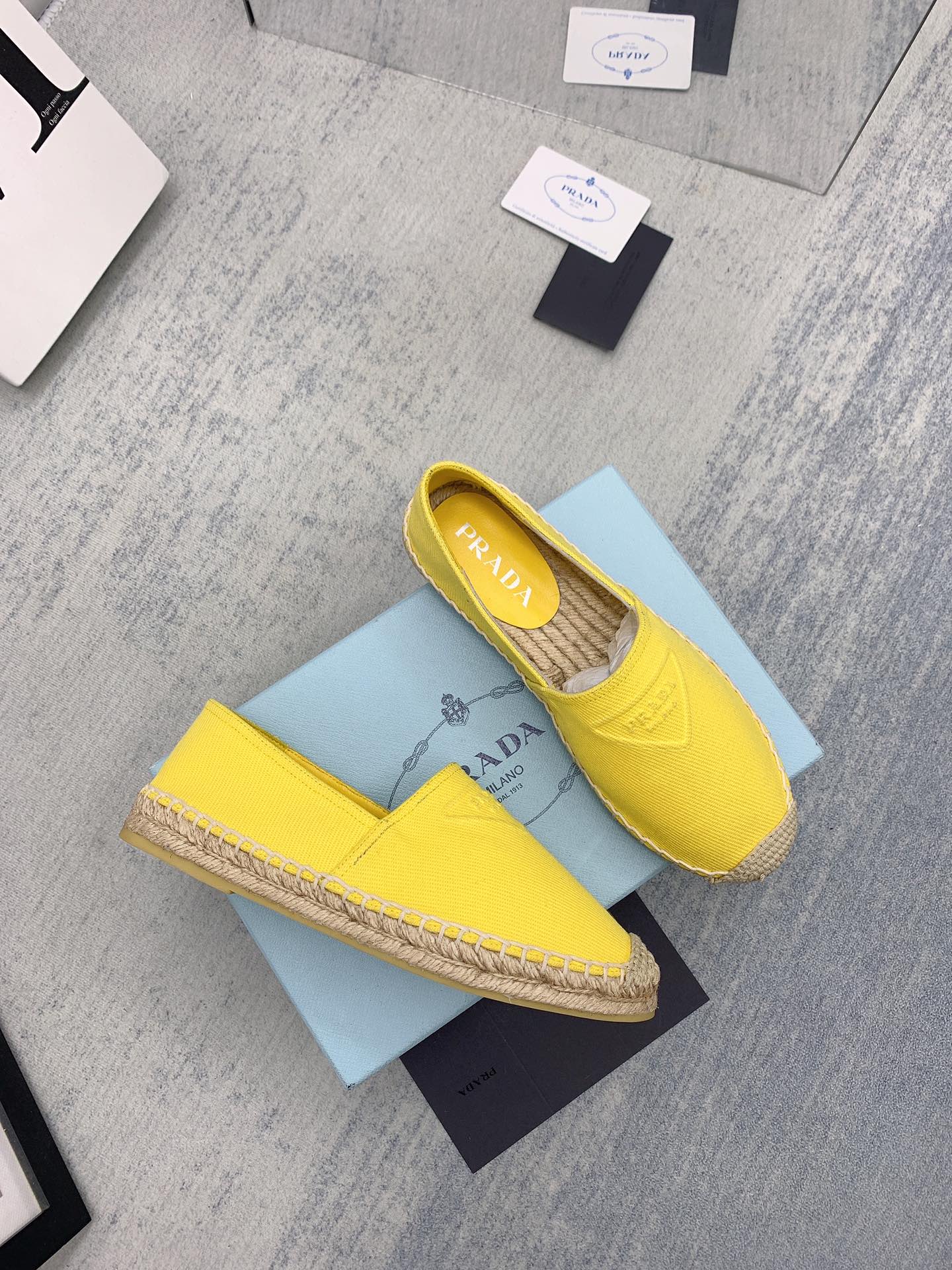 Prada 2026 Loafers Canvas Rope Sole 731191
