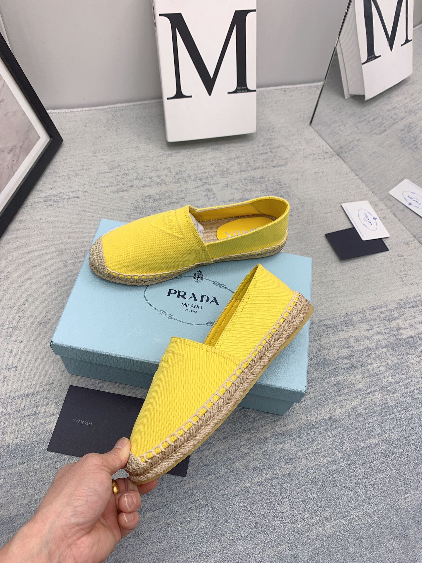 Prada 2026 Loafers Canvas Rope Sole 731191
