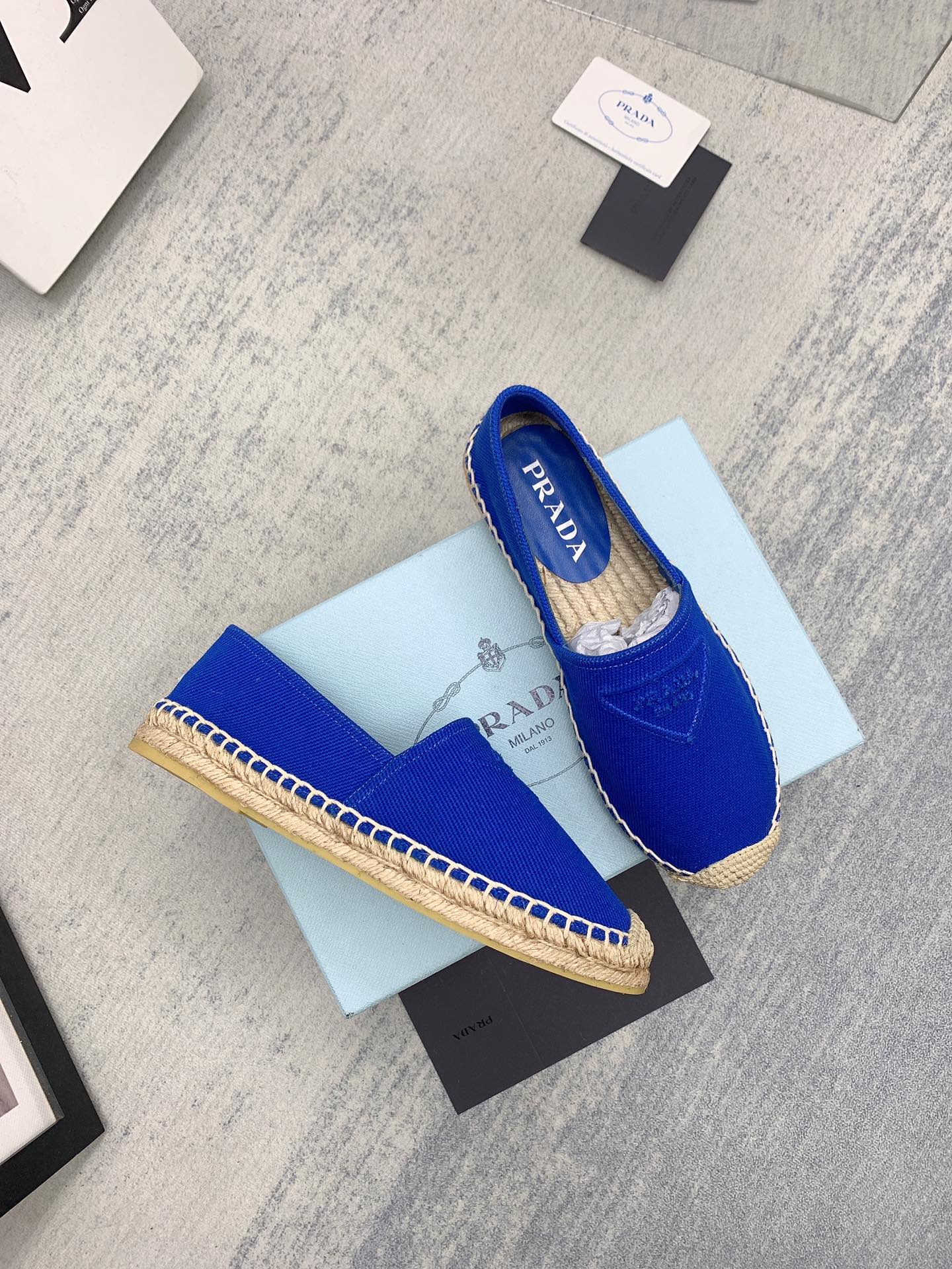 Prada 2026 Loafers Canvas Rope Sole 731191