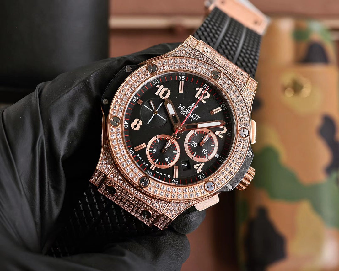 Hublot Big Bang 44 mm Rose Gold Case Black Rubber Strap