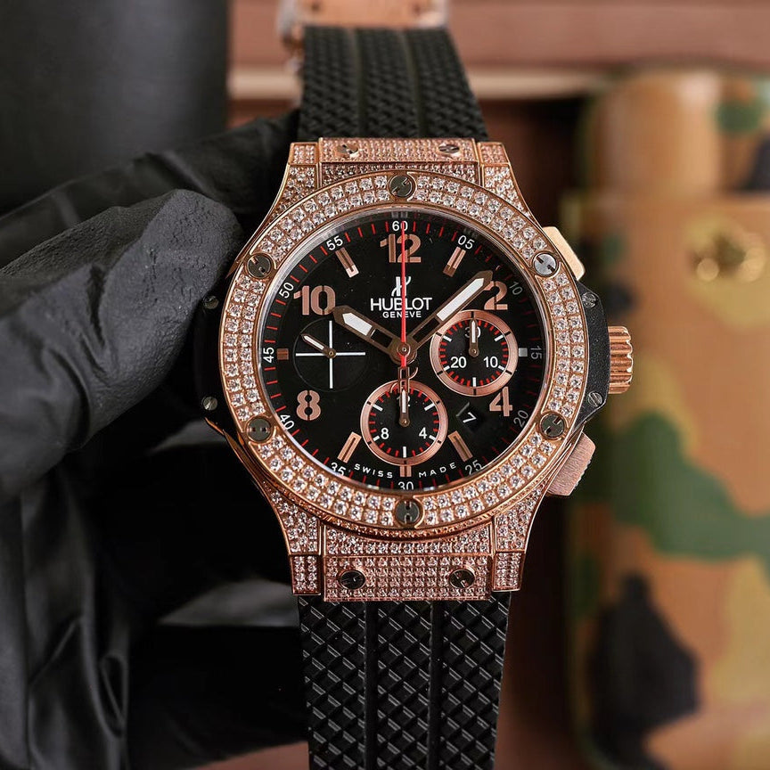 Hublot Big Bang 44 mm Rose Gold Case Black Rubber Strap