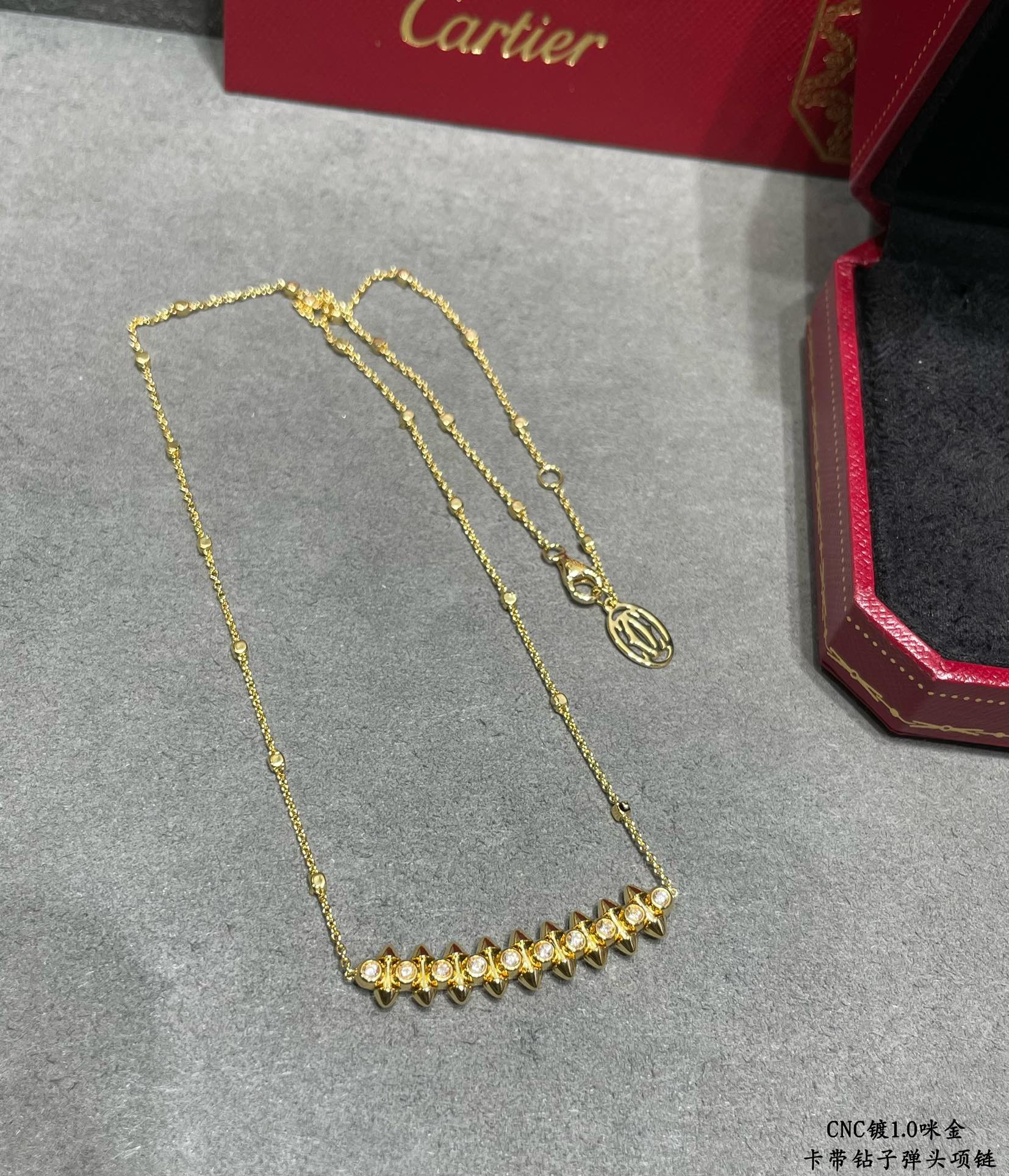 CLASH PINK GOLD NECKLACE