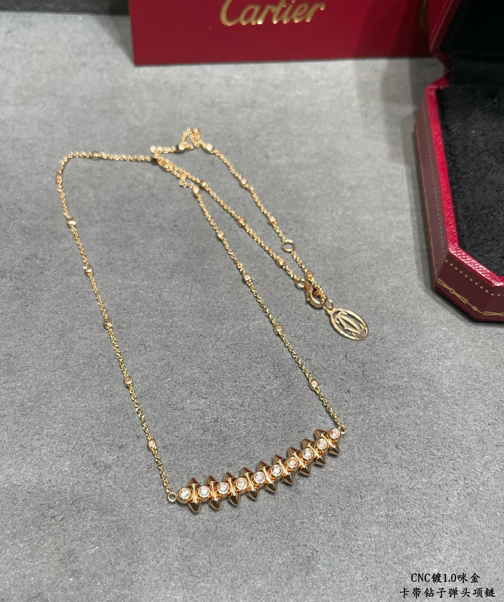 CLASH PINK GOLD NECKLACE