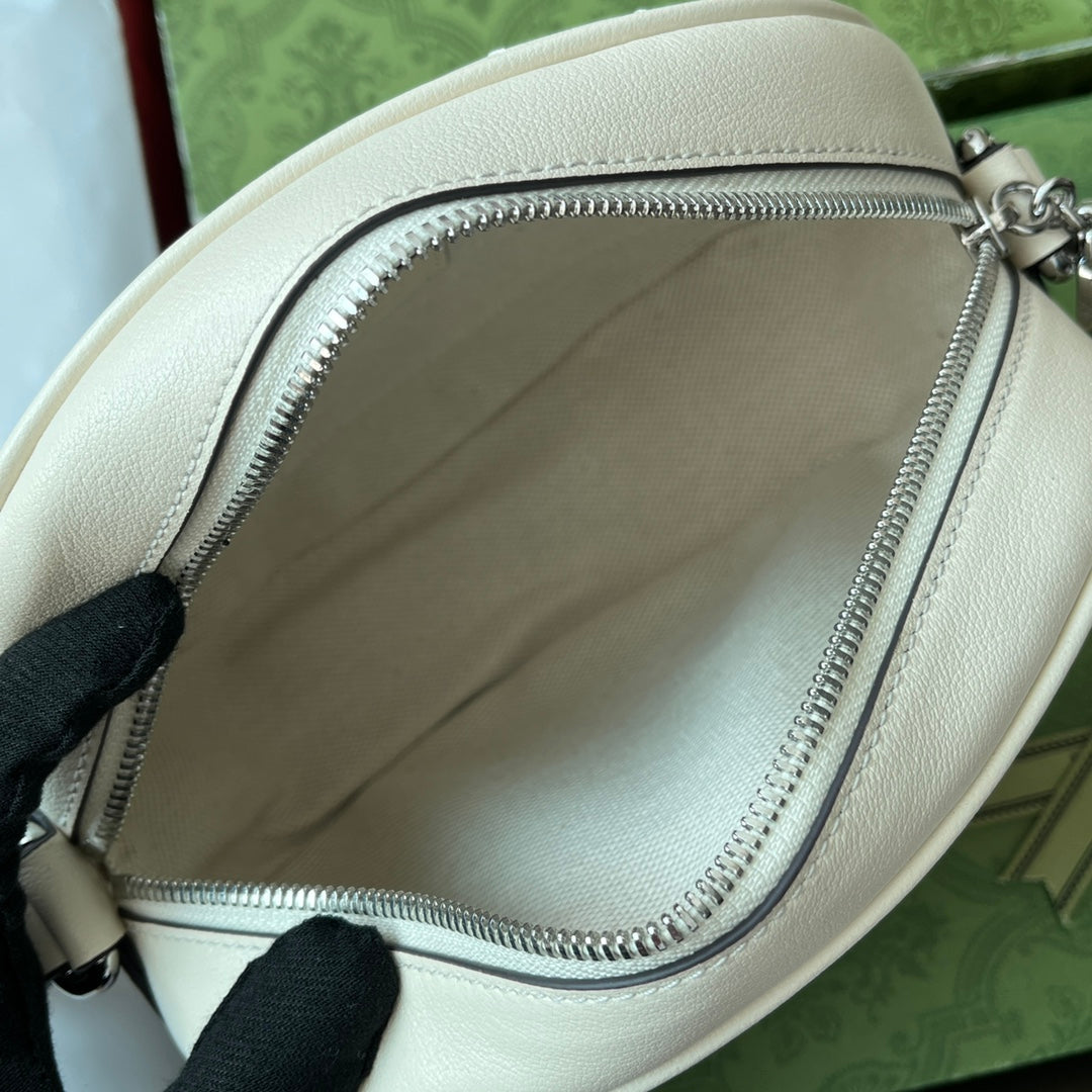 Gucci Blondie 20 Bag White Leather 239975
