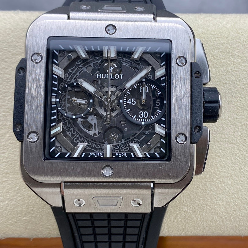 Hublot Square Bang Unico Titanium Ceramic 42mm Titanium Benzel Watch