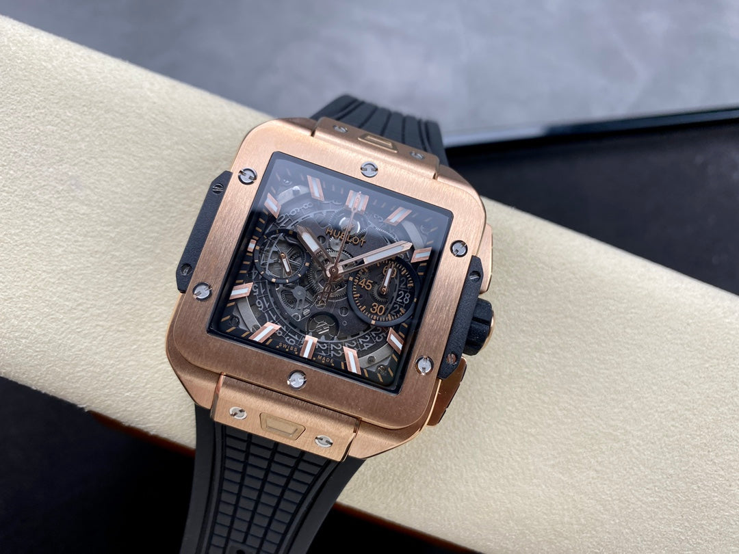 Hublot Square Bang Unico Rose Gold Ceramic 42mm Rose Gold Benzel Watch