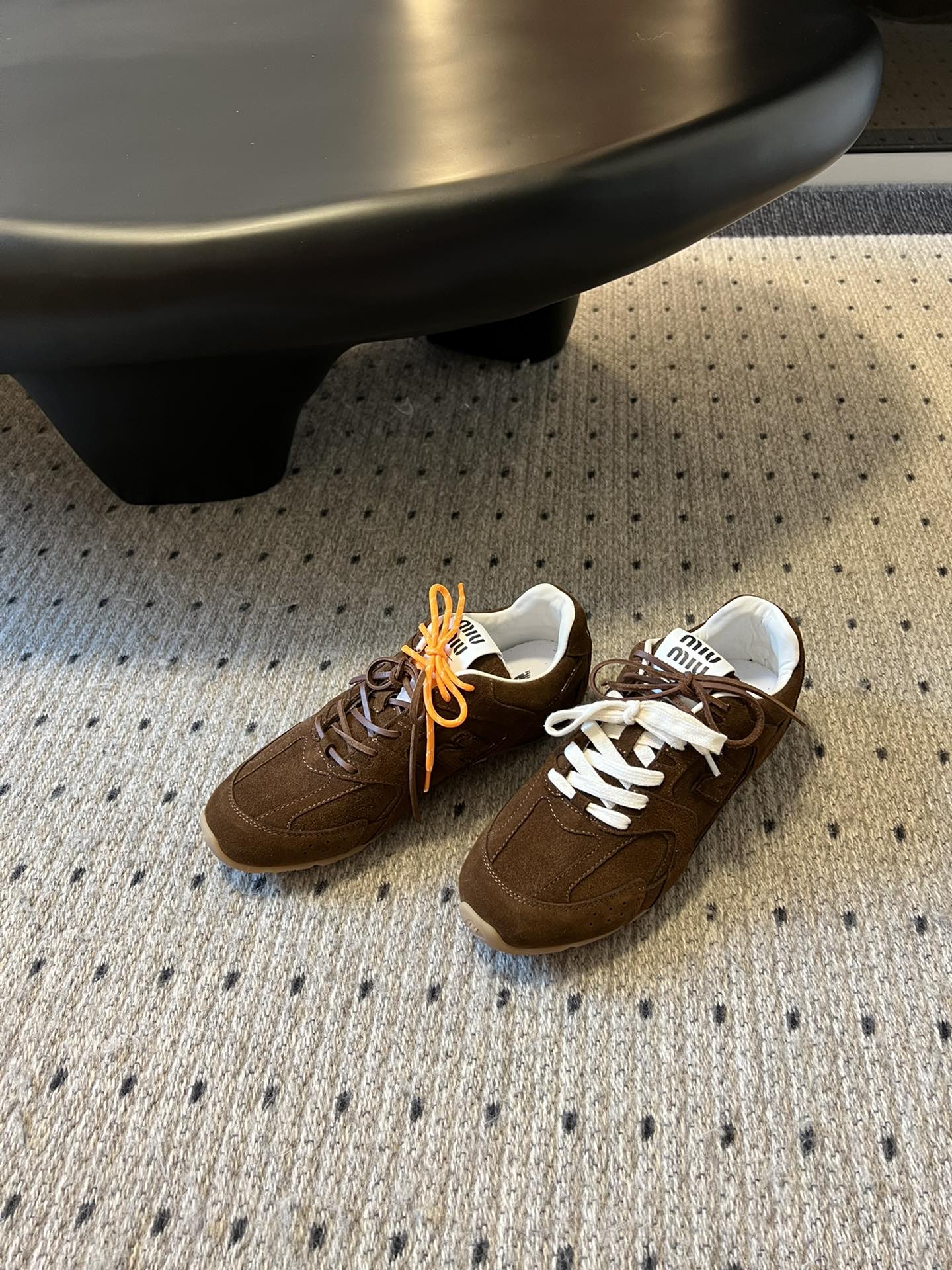 Miu Balance 530 Sneaker Chestnut Brown Suede