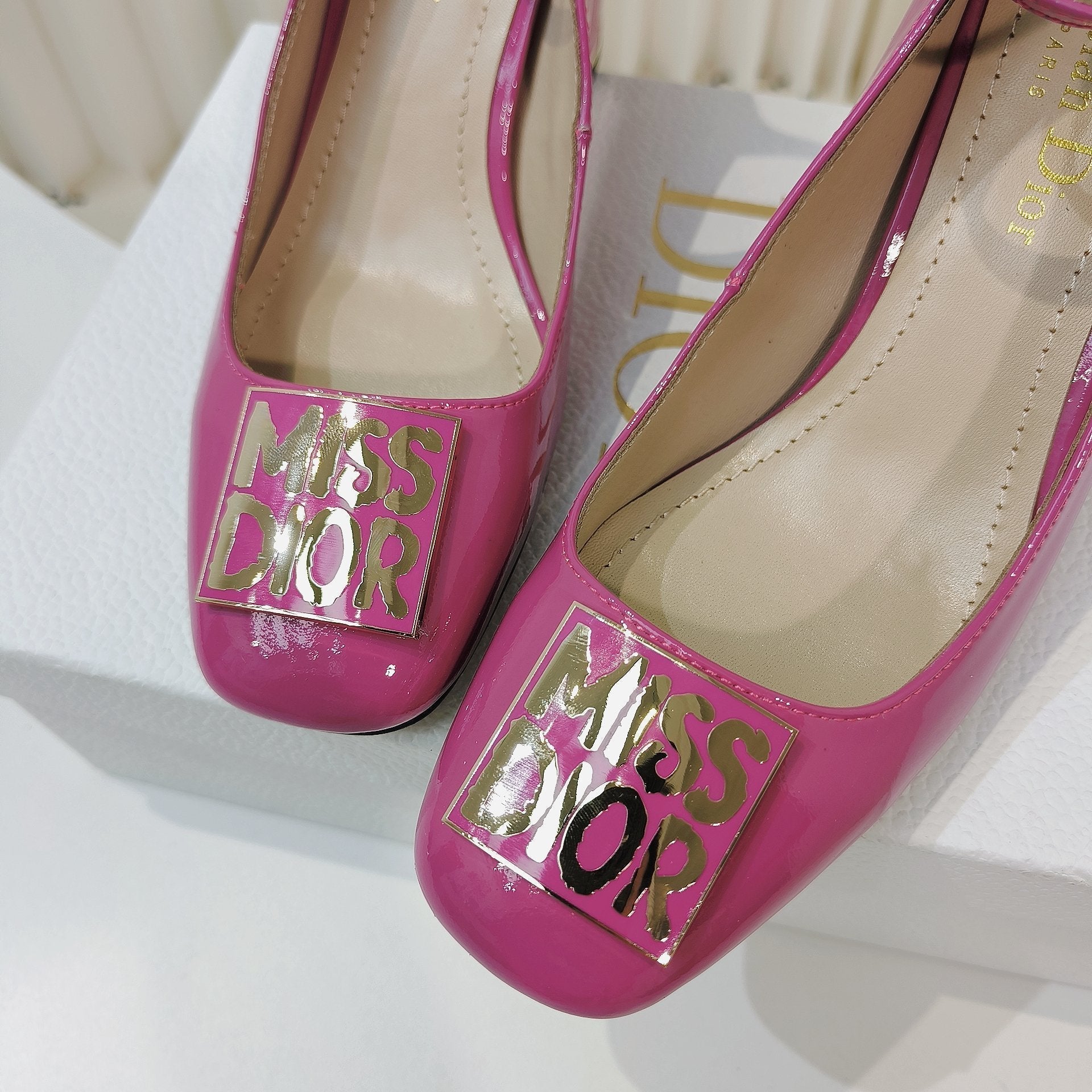 CD Miss Dior Pump 85mm In Deep Pink Cowhide 111337