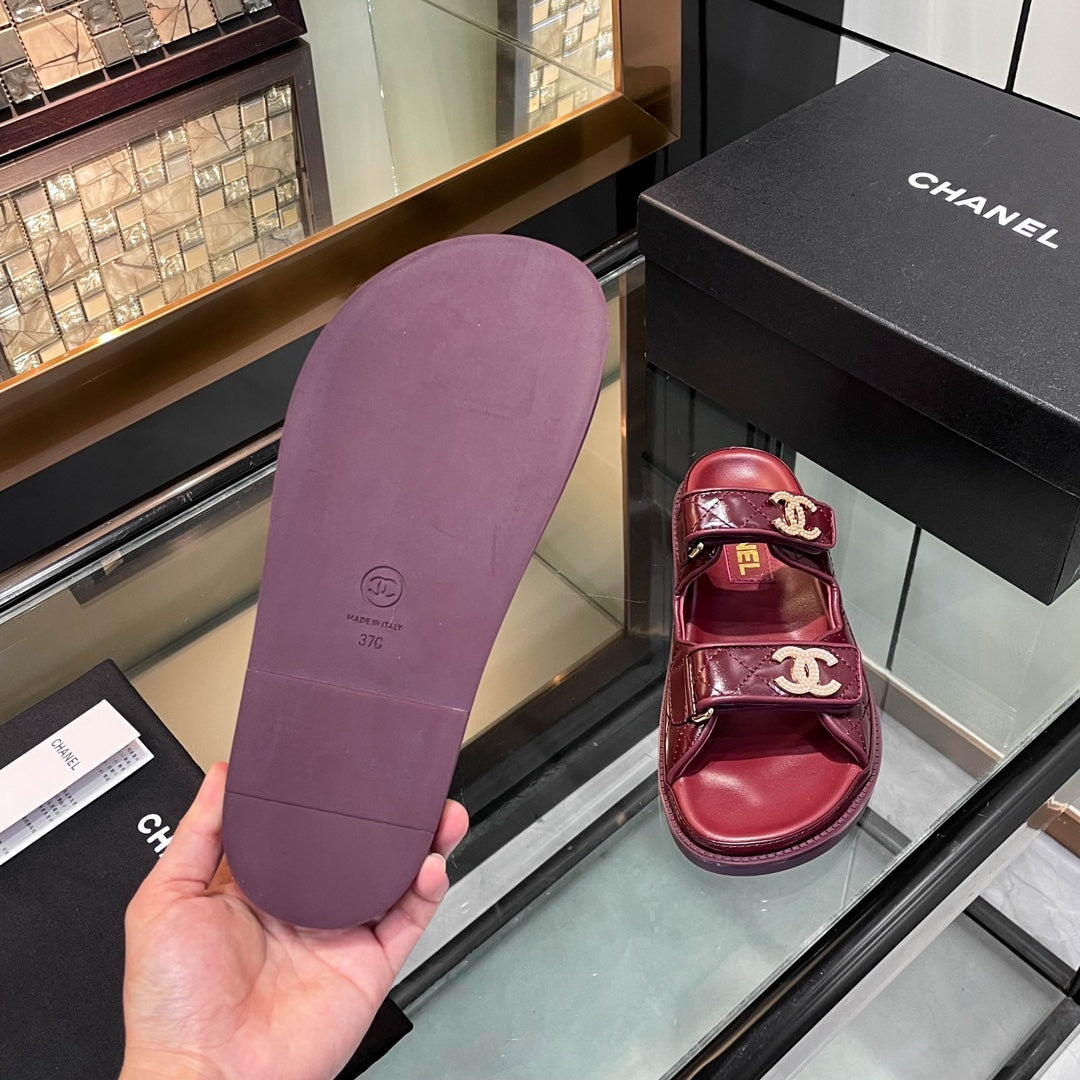 Channel 2026 Sandal Patent Calfskin 895114