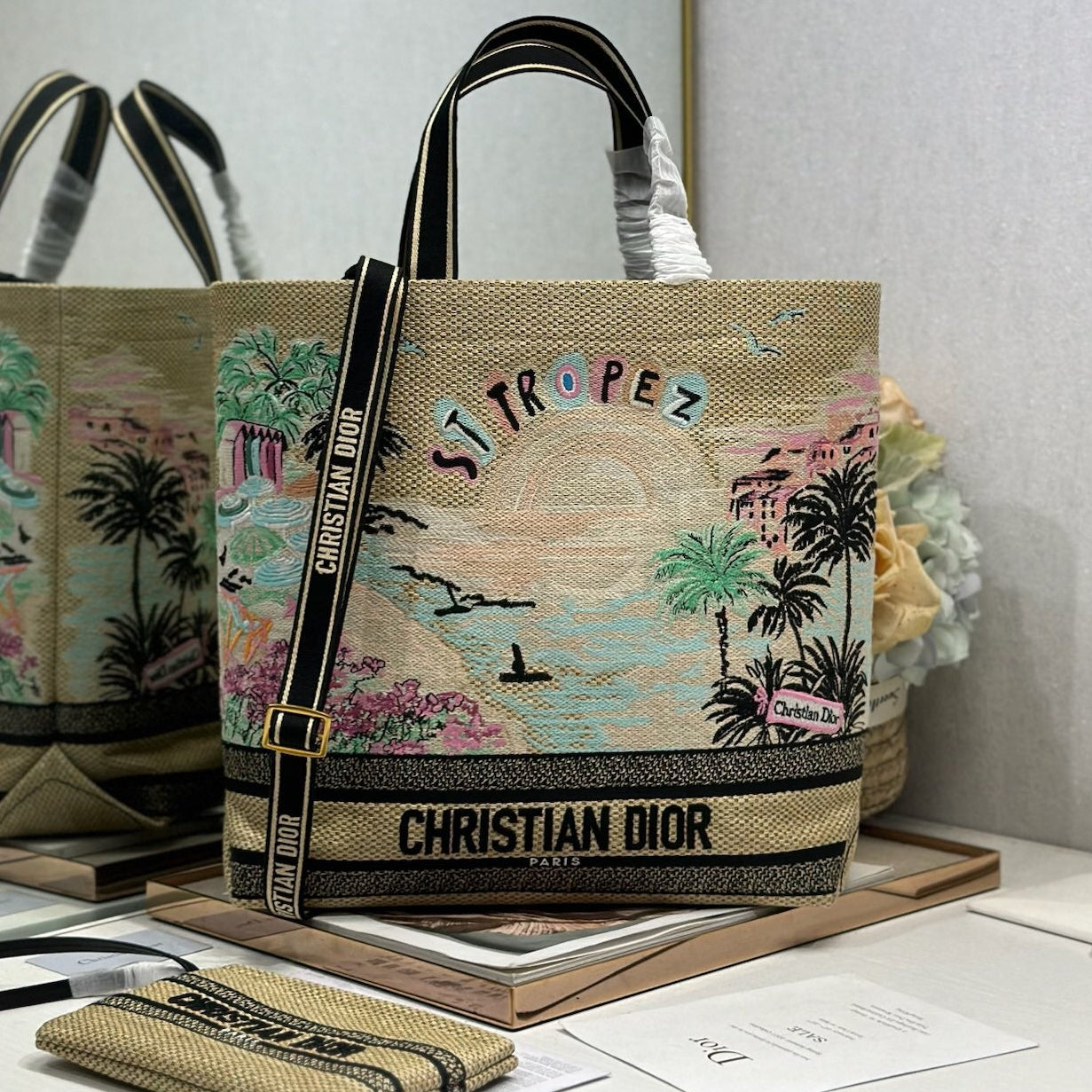 Dior 2026 City Postcard Resort Style Handbag "Saint-Tropez Limited Edition" Canvas 288606
