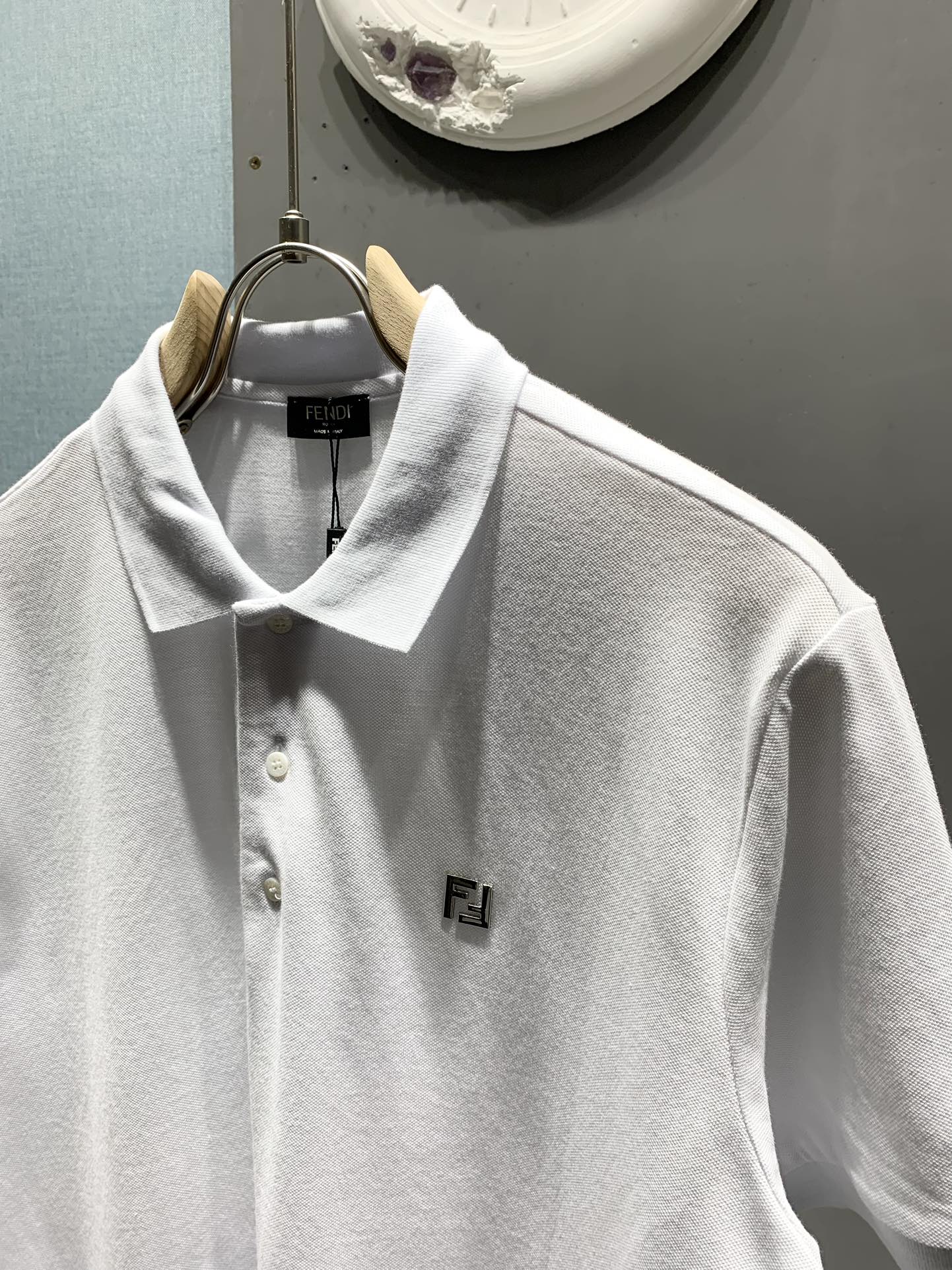 Fendi 2026 Men's Polo Shirt Cotton Fabric 801524