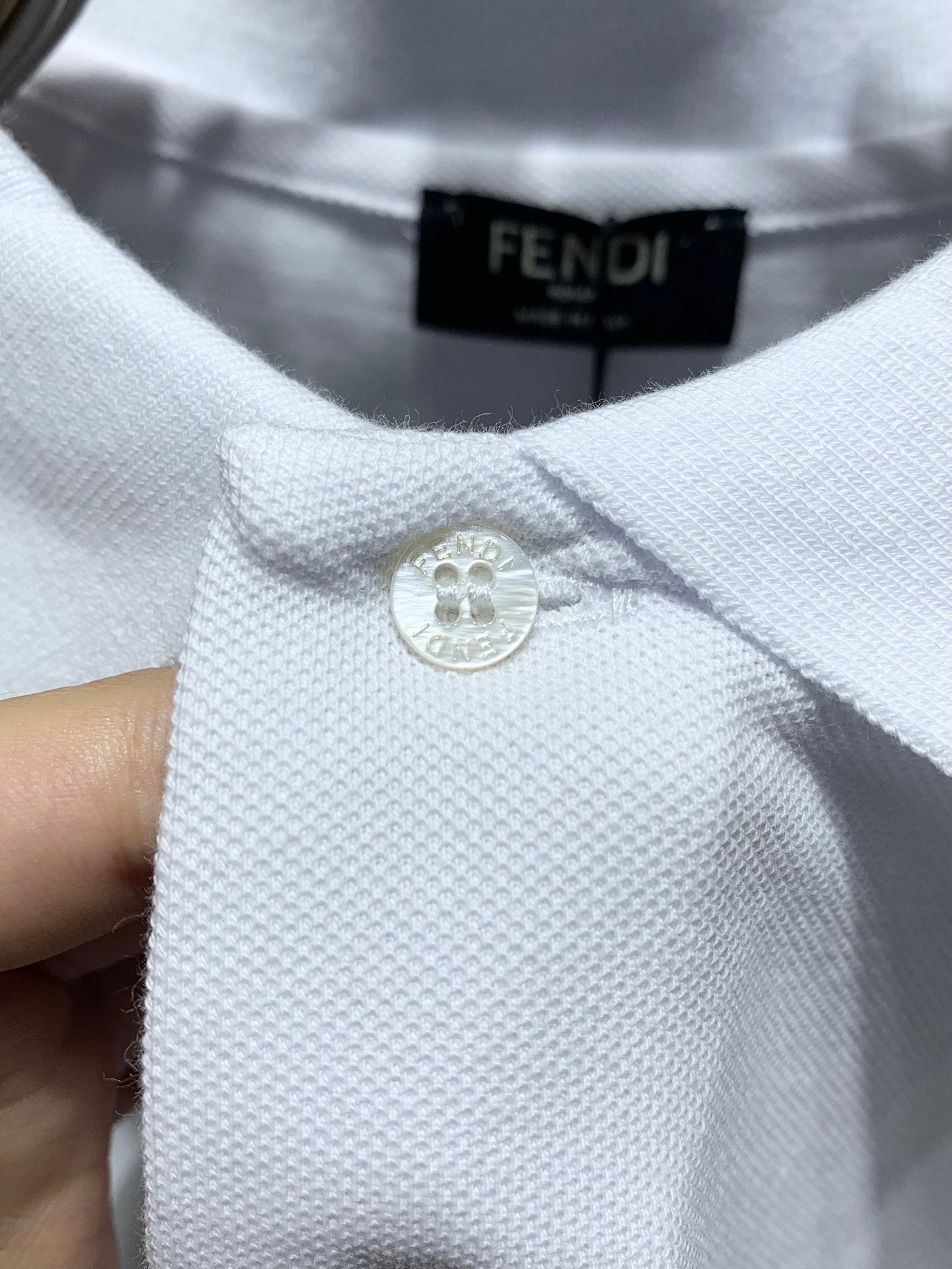 Fendi 2026 Men's Polo Shirt Cotton Fabric 801524