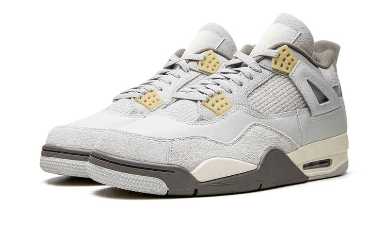 Nike Air Jordan 4 Light Gray Suede Leather