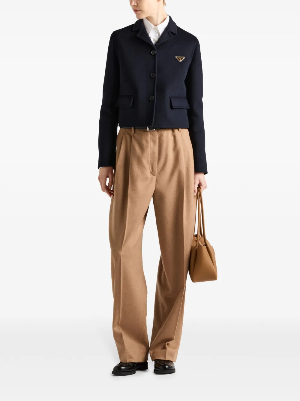 Prada Jacket Navy Blue Wool Cashmere