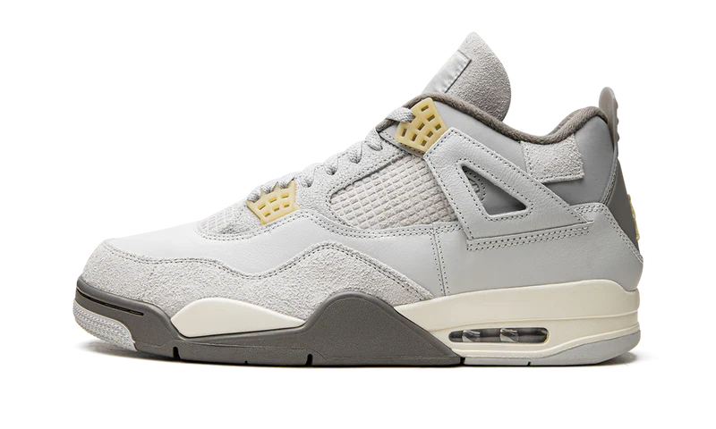 Nike Air Jordan 4 Light Gray Suede Leather