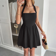 Robe Élégante Femme à Col Halter – Style Raffiné et Féminin