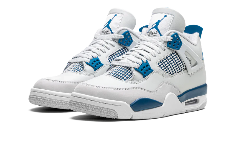 Nike Air Jordan 4 Military Blue White Suede