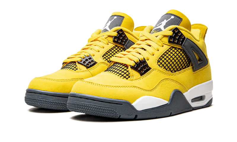 Nike Air Jordan 4 Yellow Black Suede 05
