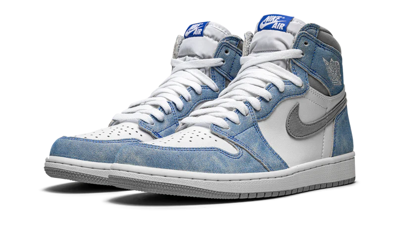 Nike Air Jordan 1 White Blue Suede Leather