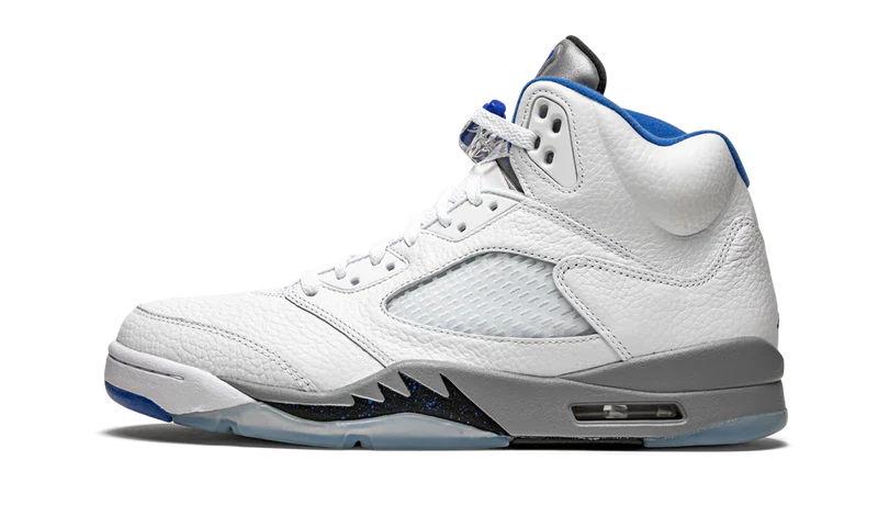 Nike Air Jordan 5 Retro White Stealth Gray Leather