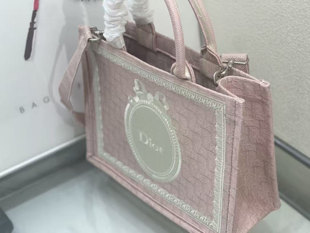 Dioramour Medium Dior Book Tote 36cm with Strap Canvas