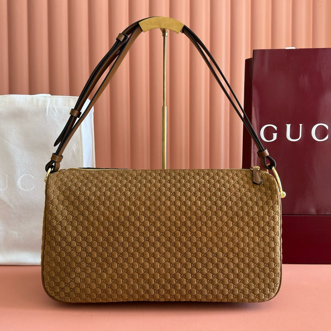 Gucci 2026 Half Horsebit 38cm Caramel Brown Suede