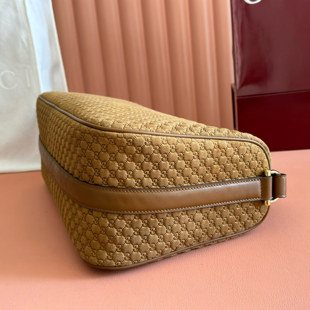Gucci 2026 Half Horsebit 38cm Caramel Brown Suede
