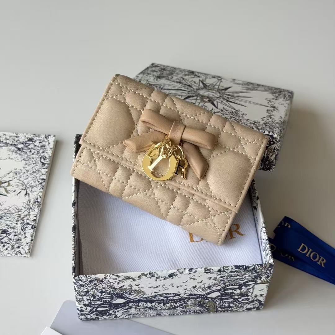Dior 2026 Freesia Wallet and Card Holder Lambskin 156789