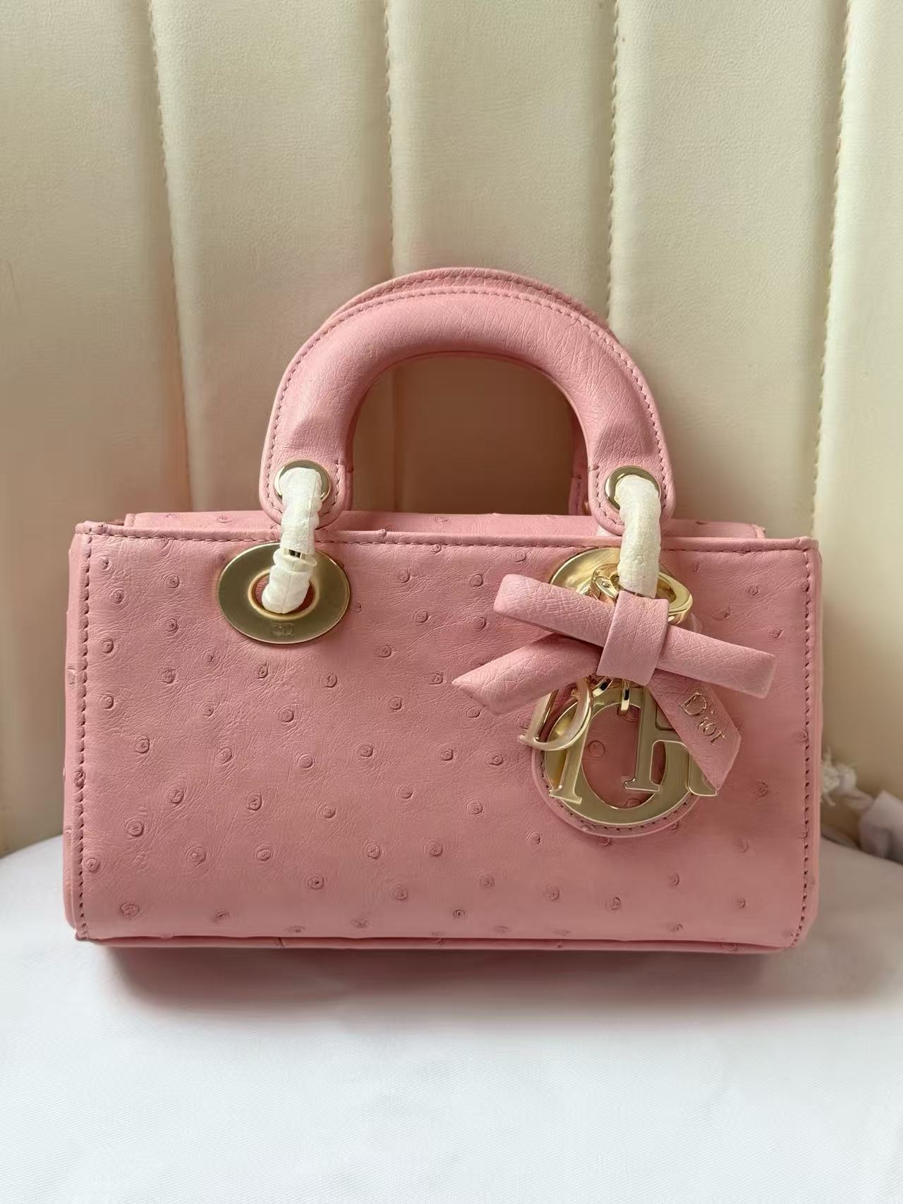 Dior 2026 Lady D-Joy Bag 19cm Ostrich Leather