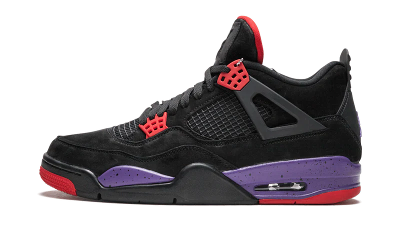 Nike Air Jordan 4 Raptors Black Purple Red Suede