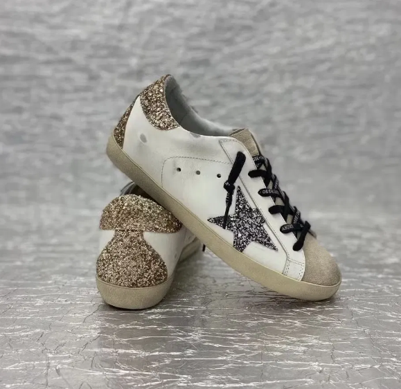 Golden Goose 2026 Senaker Ivory Beige Black Suede Leather