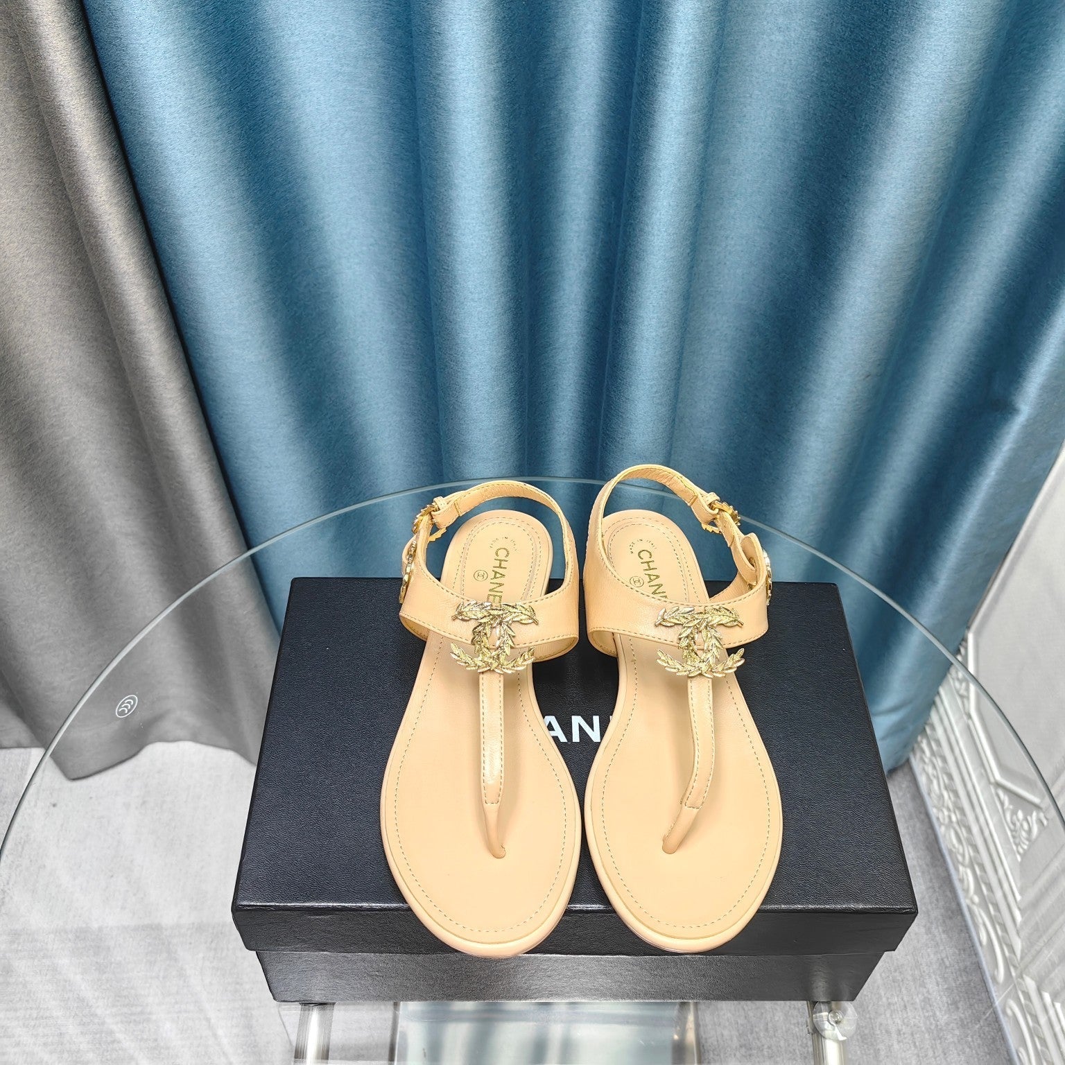 Chanel 2026 C-buckle Flip-Flop Sandal Sheepskin 712414