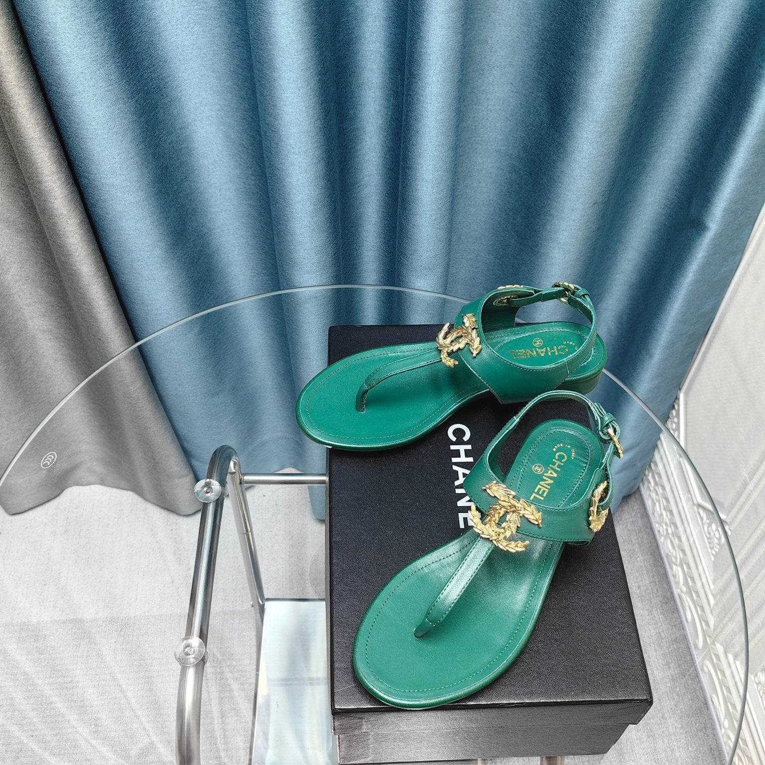 Chanel 2026 C-buckle Flip-Flop Sandal Sheepskin 712414