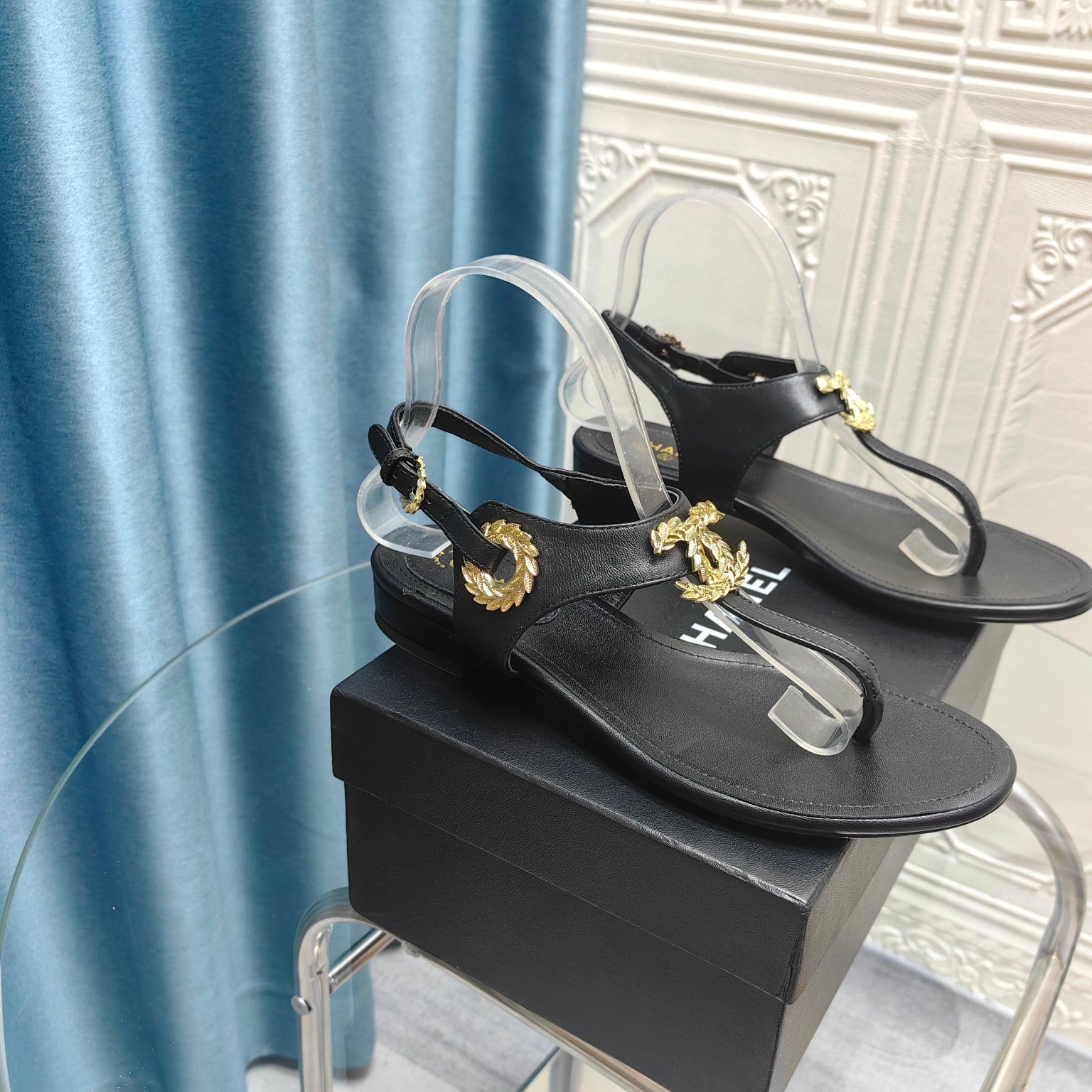 Chanel 2026 C-buckle Flip-Flop Sandal Sheepskin 712414
