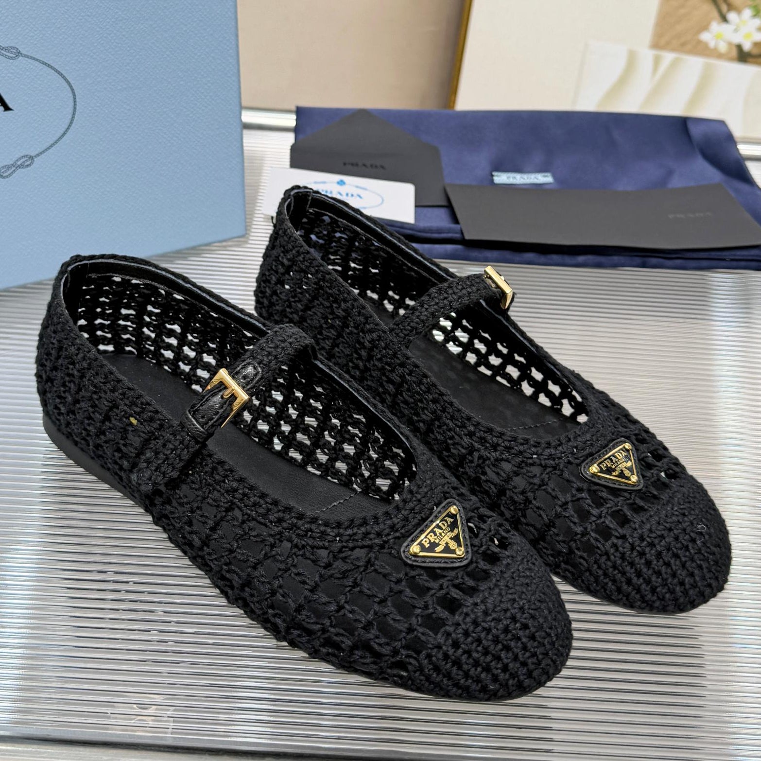Prada 2026 Ballet Flat Wool 715518