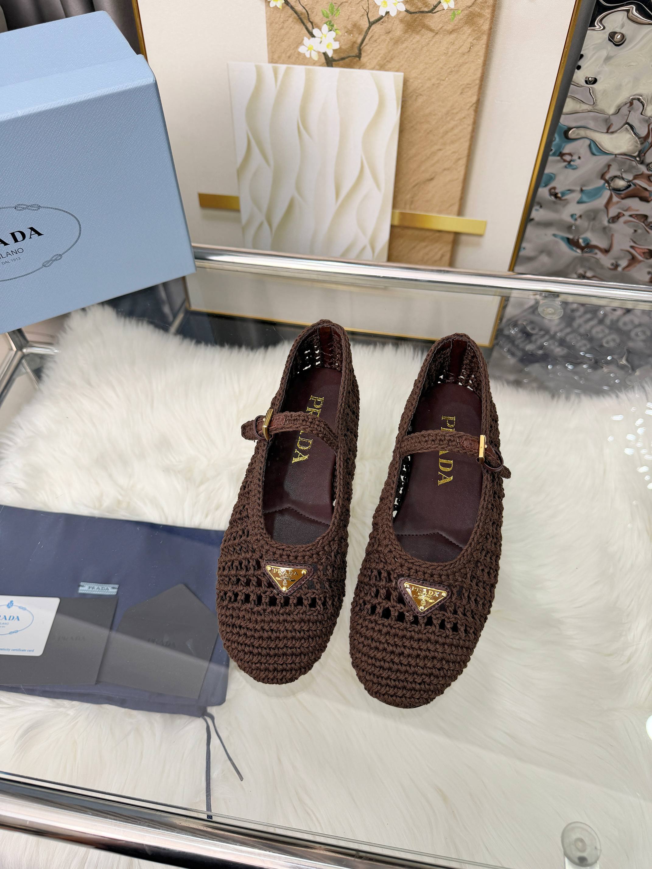 Prada 2026 Ballet Flat Wool 715518