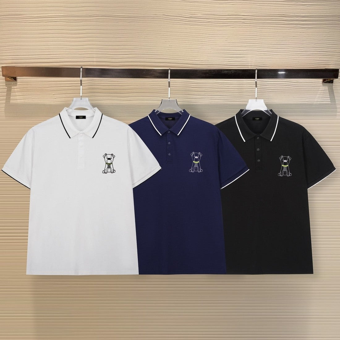 Fendi 2026 Men's Short-Sleeve Polo Shirt Cotton Polyester Fiber 740551