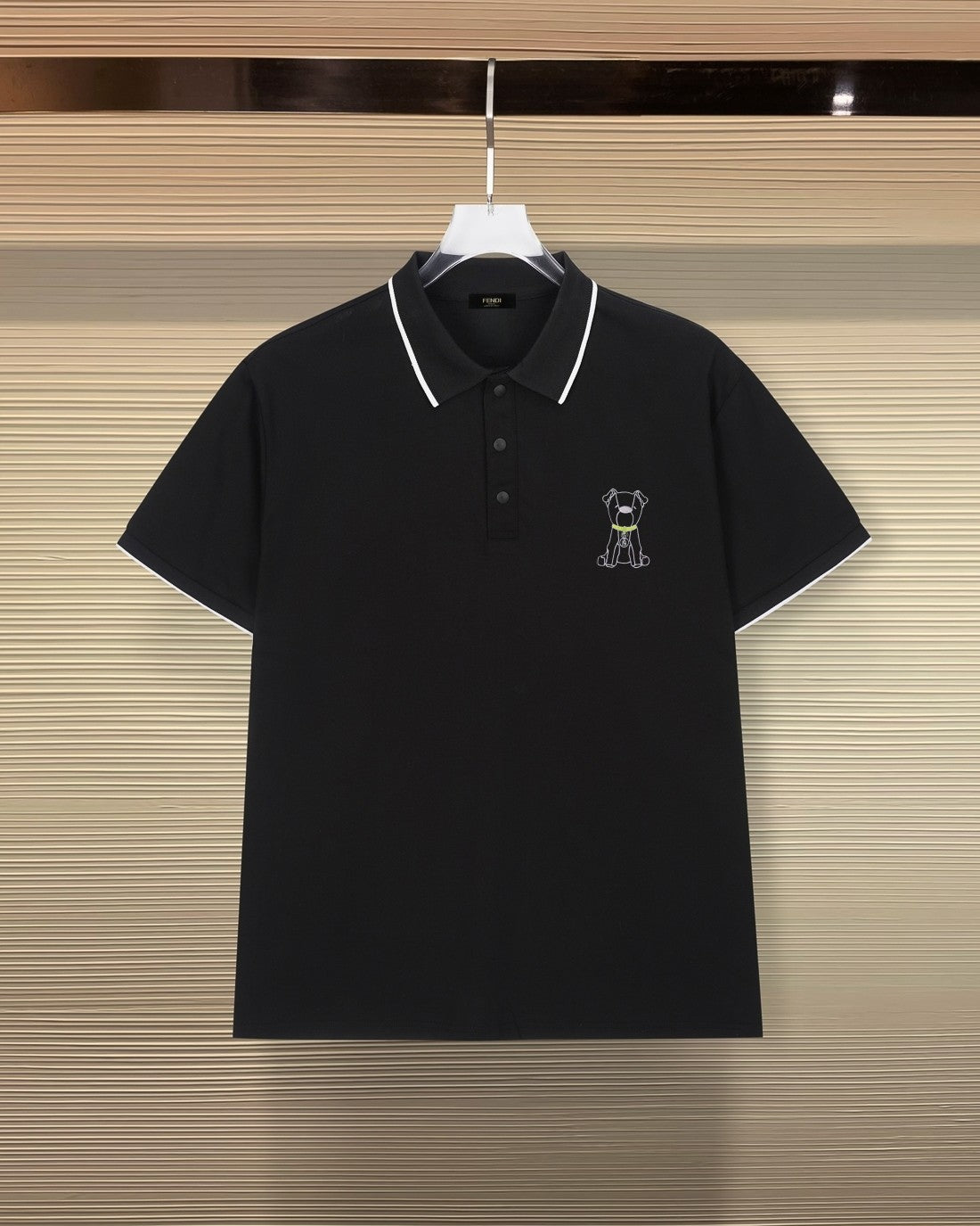 Fendi 2026 Men's Short-Sleeve Polo Shirt Cotton Polyester Fiber 740551