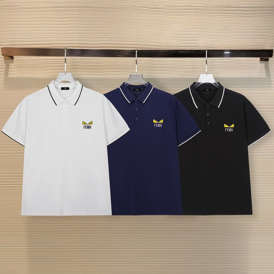 Fendi 2026 Men's Short-Sleeve Polo Shirt Cotton Polyester Fiber 740511