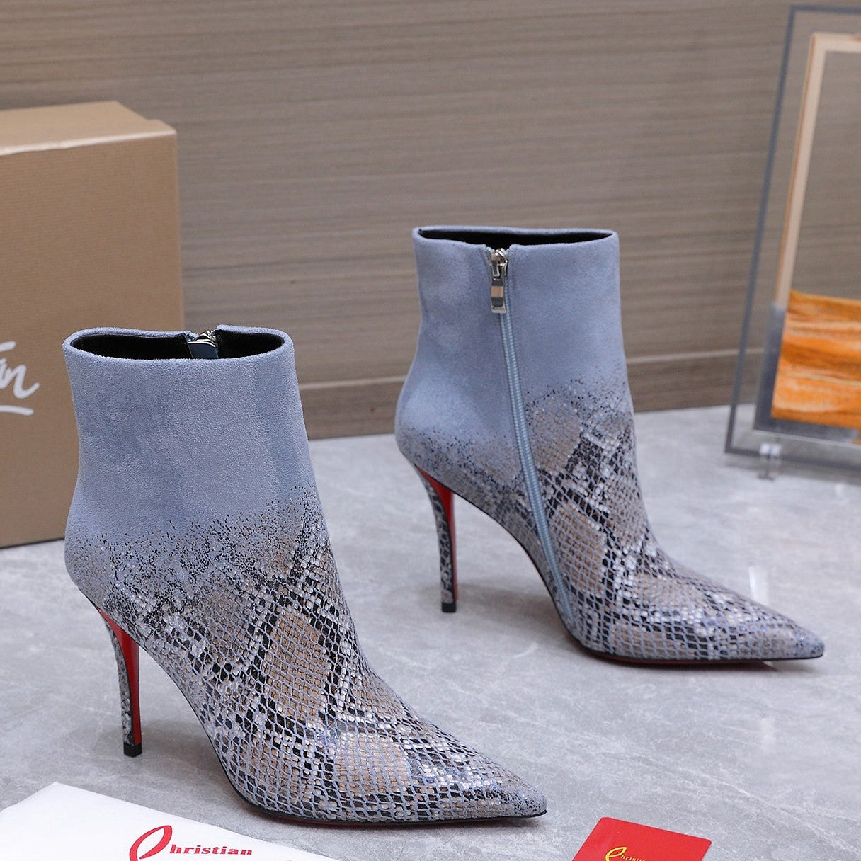 Christian Kondora Metallic Injected Boot Suede 863891