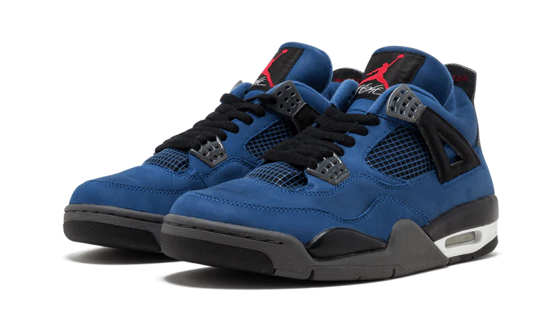 Nike Air Jordan 4 Dark Blue Black Suede